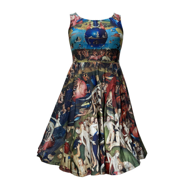 Art Series: Sleeveless Plus Size Skater dress with pockets in our favourite art prints