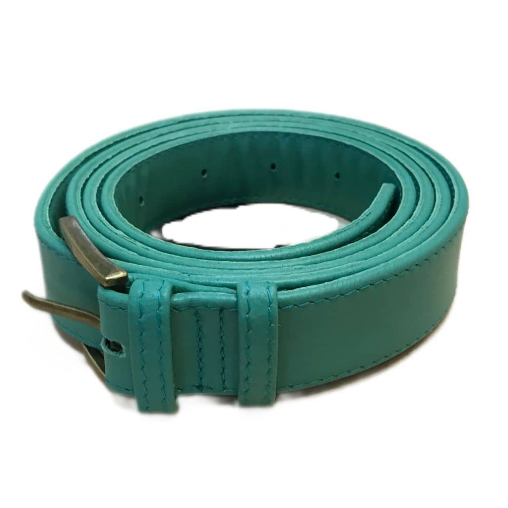 Plus Size Leather Belt - Jade Green