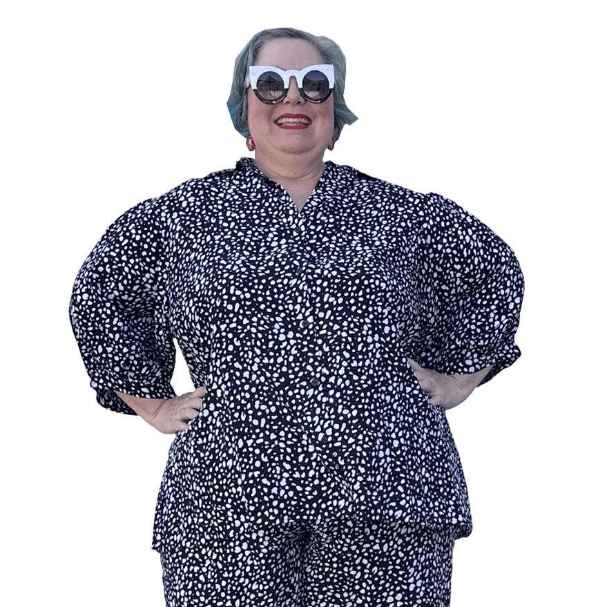 Black and White Splotches Ingrid Blouse - Made To Order