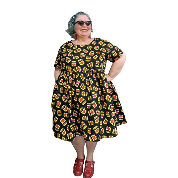 Limited Edition Happy Vegemite Print Cotton Dress- Made to Order