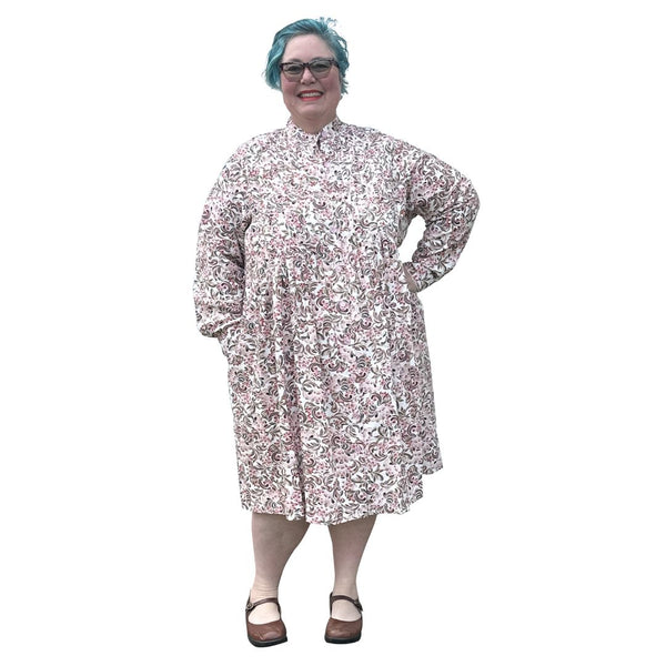 Jack Linen Shirt Dress in pink floral print