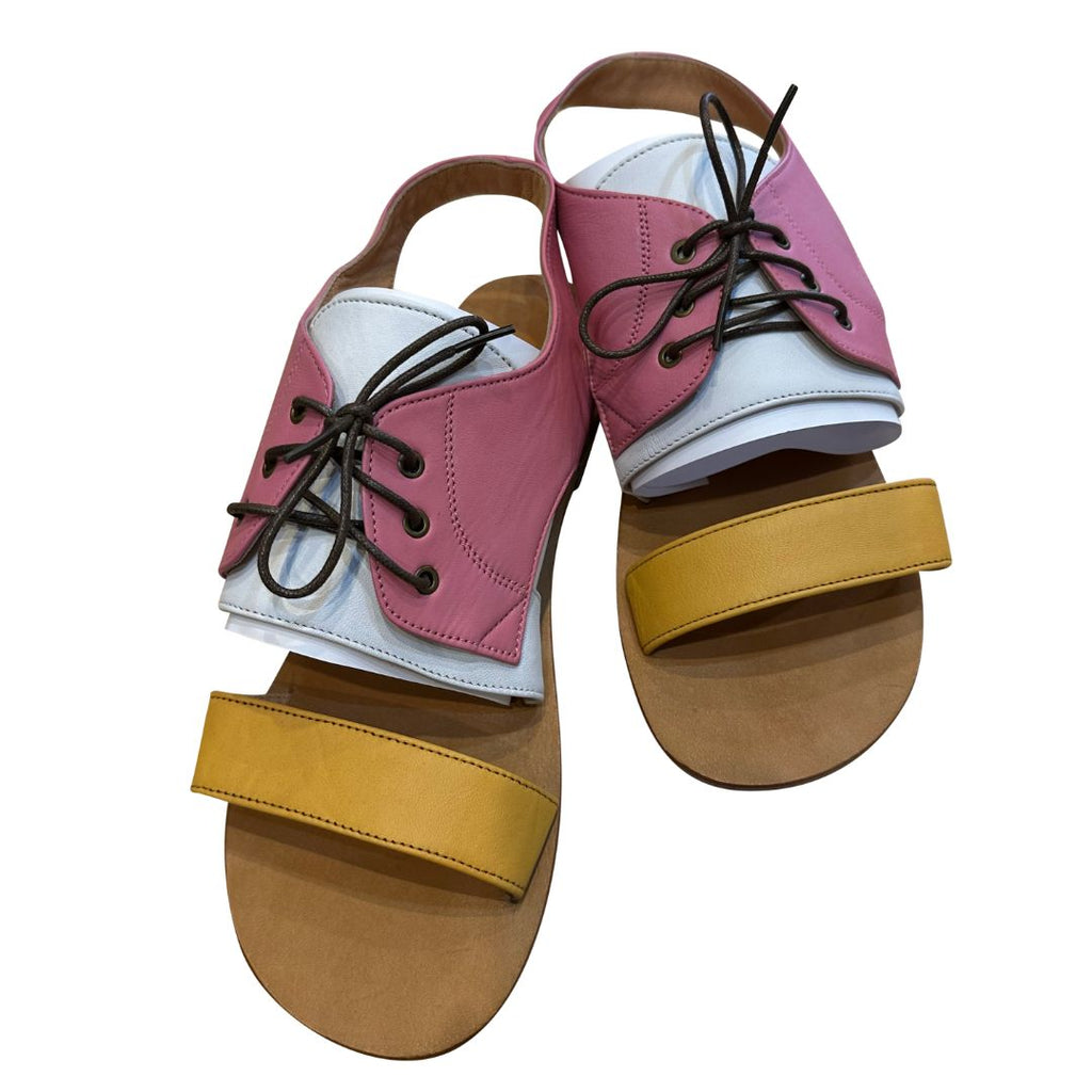 Summer Sandals - Pink, White & Yellow