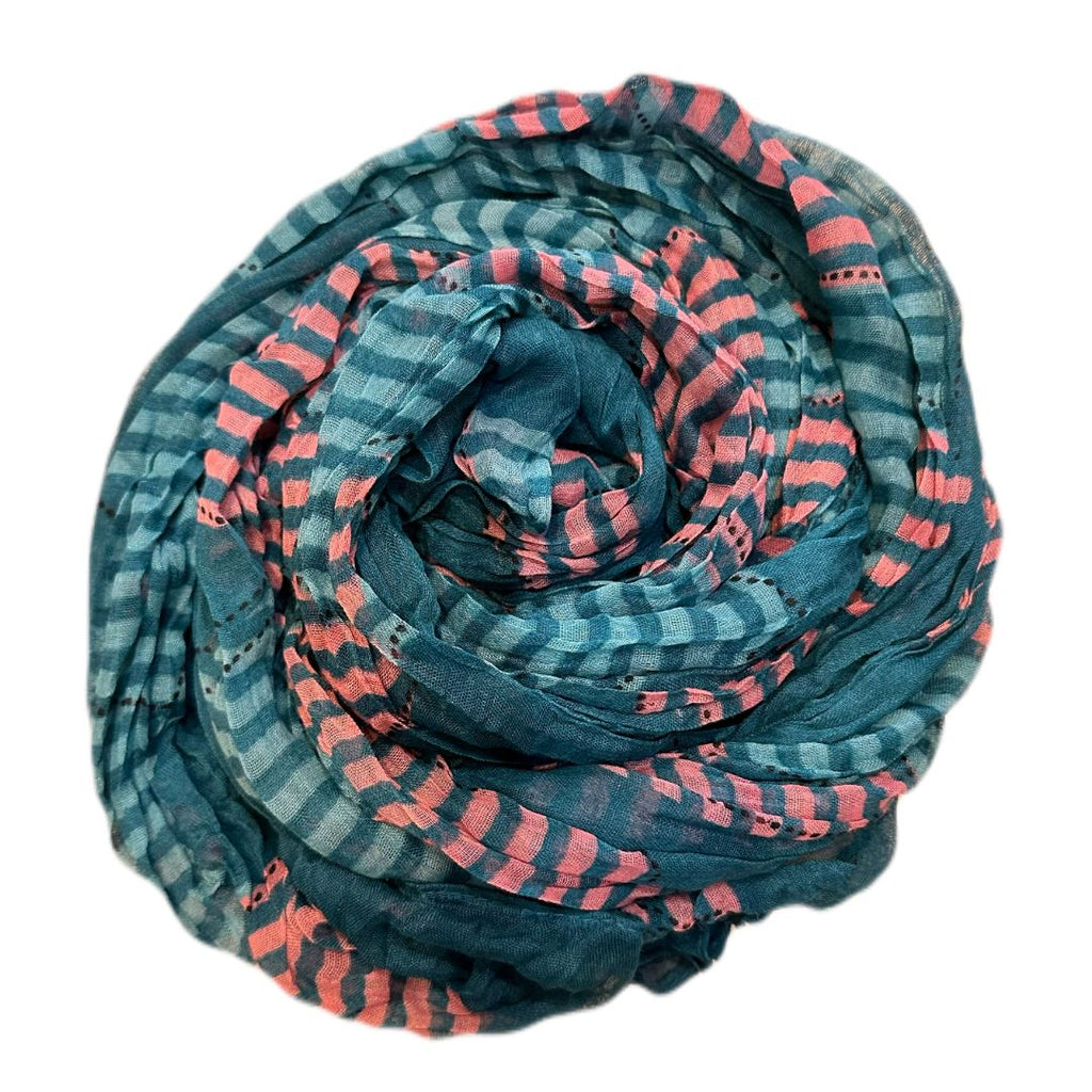 Teal and Pink Scarf