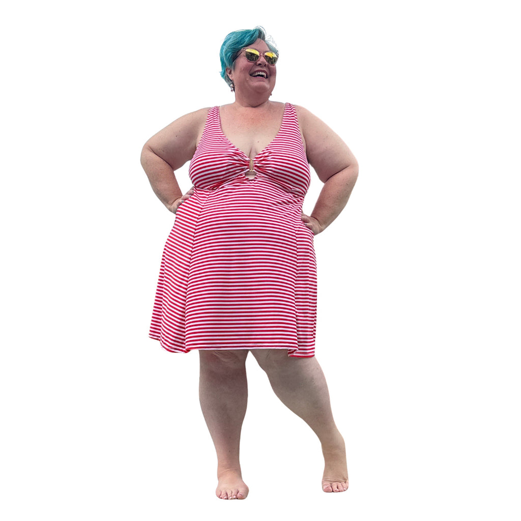 Candy Cane Swim Dress