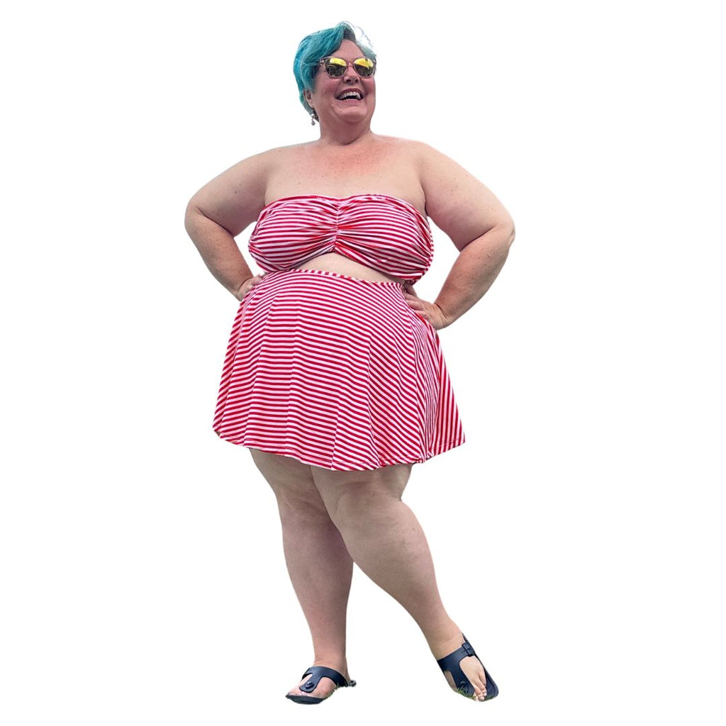 Candy Cane Skirtini With Bandeau Top