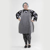 Plus Size Pinafore dress in cobalt, grey or black