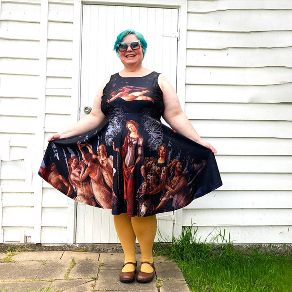 Art Series: Botticelli Primavera Plus Size Print Dress