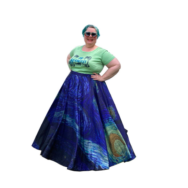 Art Series: Plus Size Floor length Circle Skirts - made to measure