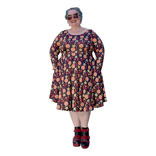 Plus size skater hot sale dress with pockets