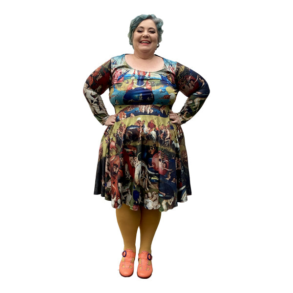 Art Series: Plus Size Long Sleeve Fleecey Skater dress with pockets in Monet Waterlilies Print plus other art prints