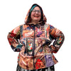 Belle Epoch Vintage Ads Printed Hoodie Zipper Jacket