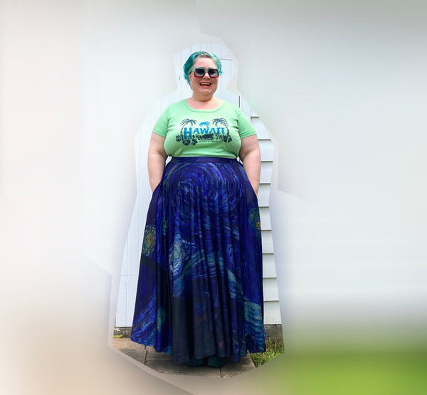 Art Series: Plus Size Floor length Circle Skirts - made to measure
