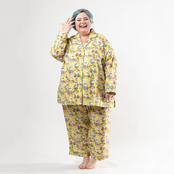 Plus size flannelette PJs in cute prints made to order