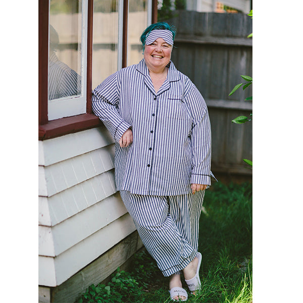 Striped summer Plus Size PJs in soft cotton